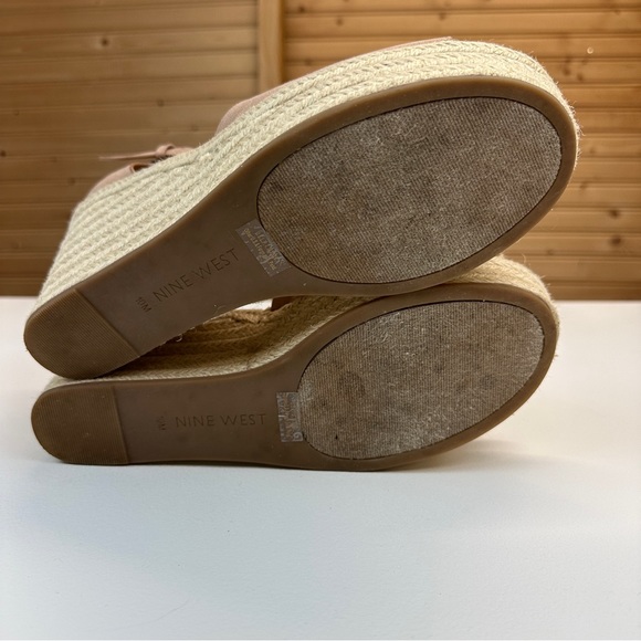 Nine West Adell Espadrille Blush Wedge Sandal Size 10 - Picture 10 of 12